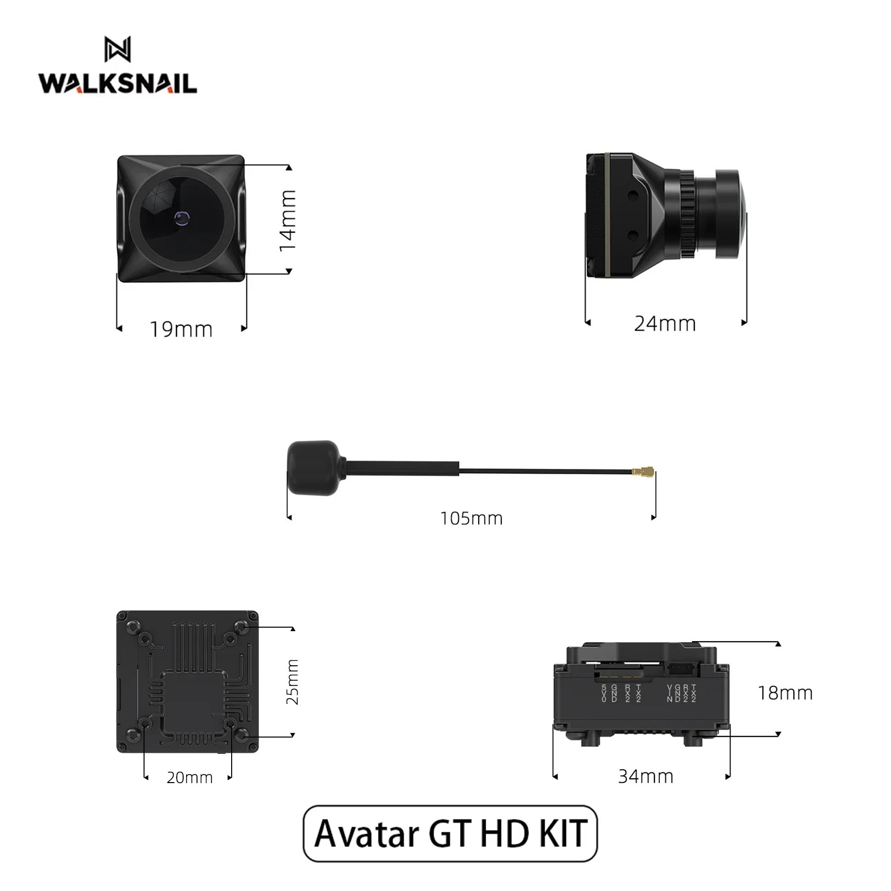 Walksnail Avatar GT HD KIT 2W  - Drone Kit Racing 评论和价格