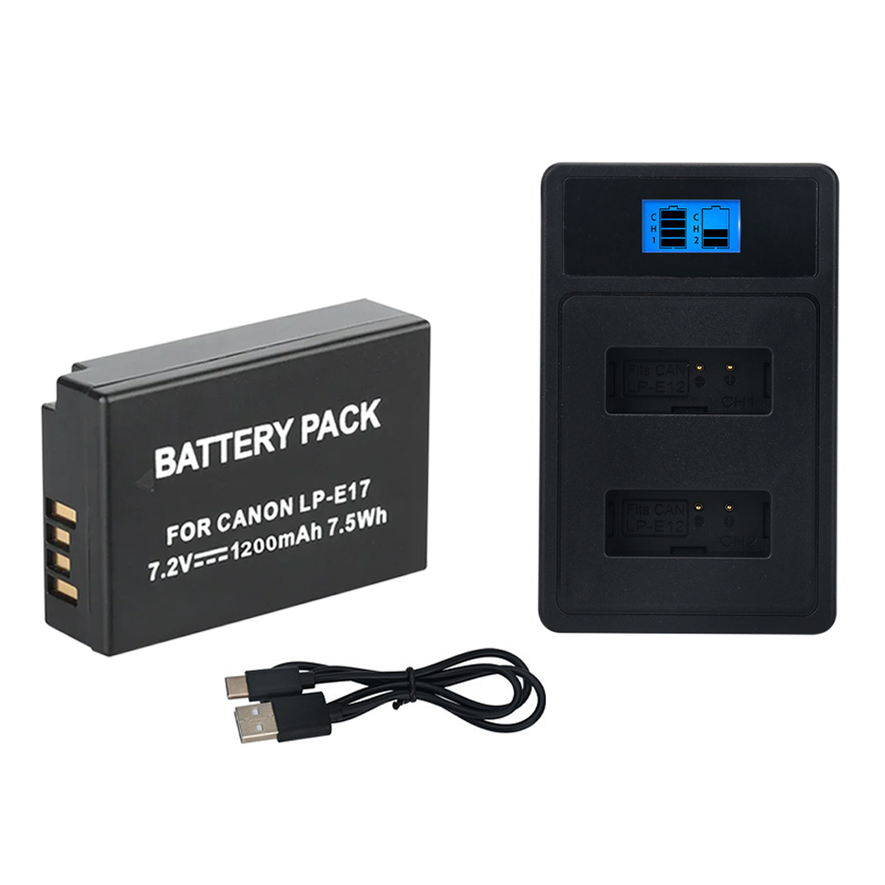 LED Dual Charger 1200mah LP-E1 - Canon Camera Eos R50 评论和价格